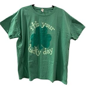 It's Your Lucky Day Green T-Shirt Four Leaf Clover St Patrick’s Day Irish 2X